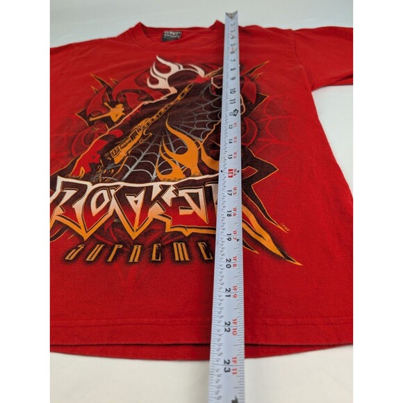 Kids L 10/12 ROCKER SUPREME LONG SLEEVE PULLOVER RED Vintage - Picture 5 of 8